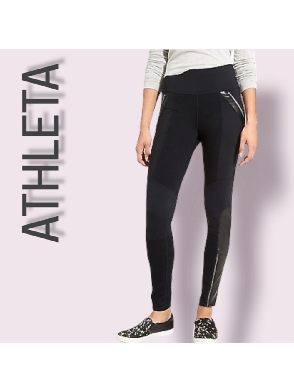 ATHLETA Ponte Luxe Legging Pants Black Small Petite